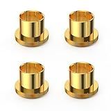 4pcs RCA Caps 24K Gold Plated RCA Female Protective Caps Noise Stopper HiFi Dust Caps Covers for Chassis Sockets Plug Jacks to Prevent Dirt