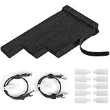 NBTORCH 70 PCS Reusable Cable Ties with Hook and Loop, Multi-purpose Adjustable Cable Management Wire Ties & 10 PCS Cable Labels, Cord Organizer for Home, Office and Data Centers (4/6/8 Inch, Black)