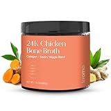 Kroma’s 24K Chicken Bone Broth Powder - 10 Servings 1 Jar – Organic Protein-Rich Bone Stock – Instant Packaged Broths for Joint Health — 24K Chicken Protein Powder for Gut Health & Daily Wellness