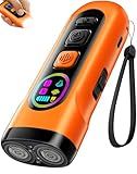 SEDULAN Dog Bark Deterrent Devices Anti Barking Device for Dogs Ultrasonic Bark Stopper Portable Dog Training Tool Indoor Outdoor Up to 50ft Correct Bad Behavior of Own or Neighbor's Dog (Orange)