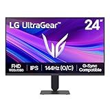 LG 24G411A-B 24-inch Ultragear Full HD (1920 x 1080) IPS Gaming Monitor, 144Hz (O/C), 1ms MBR, NVIDIA G-Sync Compatible, AMD FreeSync, HDR10, HDMI, DisplayPort, Slim Stand, Black