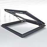 Valdoza Customizable Roof Windows Skylight, Manual Vented Skylights for House Roofs, Double-Glazed Tempered Glass and Aluminum Frame, for Attic/Sun Room