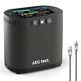 AEGTEST HOUND-3786 Radon Detector for Home, 10-Min Update, 3.5" Large Display, Long-Term Radon Monitoring with Data Charts, PDF Export, Audible & Visual Alarm, pCi/L & Bq/m³ -Black