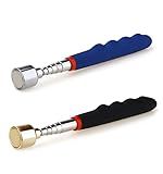 2 Pieces Magnetic Telescoping Pick-Up Tool with Pocket Clip 20 Lb Extendable Magnetic Grabber Reacher Tools 7 to 30 inches Inch Flexible Magnet Retrieval Stick Gadget Suitable Gifts for Men