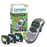 DYMO Label Maker Machine with 3 Tapes - 100H LetraTag Handheld, Includes 3 LT Label Tapes, Perfect for Home & Office Organization