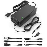 54.6V 2A Charger with 7 in 1 Plugs Output Heads, for 48V-54.6V Li-ion Battery, Replacement for Razor/Jetson/Voyage, gotrax, ninebot Series