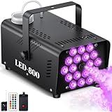 MLIKOEU Fog Machine, 800W Smoke Machine With 13-Color LED Effects, 3500CFM Smoke Machine Fog Output, Wired And Wireless Remote Control,Ideal For Halloween, Wedding And DJ Stage