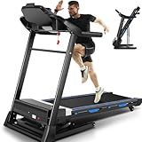Treadmill with 15% Auto Incline, FUNMILY 4.5HP Heavy Duty Treadmill for Home, 300 lb Weight Capacity Folding Running Machine, Smart App Control/Shock Absorption/Bluetooth Speaker