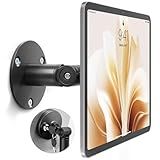 monTEK Anti-Theft Tablet Wall Mount, Universal Tablet Kiosk with Security Lock Fit 7”-15” Screen Size, Compatible with Ipad Series and Samsung Tab, Frameless Design, Black