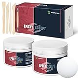 Smalltongue White AB Epoxy Sculpt Clay, 2 Part Epoxy Sculpture Modeling Paste Clay (A & B) 1 Pound, for Modeling, Repair, Fill Up Retrofit and Sculpture, with Tools