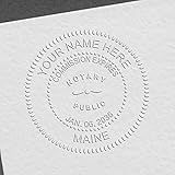 State of Maine Notary Seal - Black Hybrid Maine Notarial Seal, 1-5/8 Dia Size, Fully Compliant with Maine Notary Board Standards, Ideal for Maine Notaries - Durable, and Reliable Notary Seal