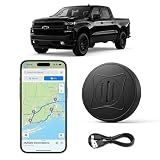 GPS Tracker for Vehicles, No Subscription, Real-Time Location Tracking, Route History, Geofencing Alerts, Strong Magnetic Hidden Vehicle Locator, Free App (Black)