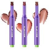 Glam Code Tinted Lip Balm Trio, Moisturizing Lipstick with Shea Butter, Hydrating Lip Makeup Set for Women & Girls, Vegan Formula, Cream Finish, Cruelty-free (3-Count, 02)