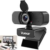 Vuexar 2K Webcam with Microphone, Web Camera withTripod, Dual Mics, Plug & Play Computer Camera for Online Calling, Cameras for Desktop PC or Laptop Zoom/Teams/Facetime