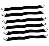 Ostlttyn Zero Gravity Chair Accessories, 6 Pcs Thicken Gravity Chair Belts, Fabric Reinforced Anti-Crack Belt for Lounge Chair Zero Gravity Chair Patio Lawn Recliner Chair, Black