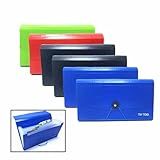 Pack of 4 Expandable File Folder,10"x5.5" Portable Accordion Document Pocket, Office Desk Organizer-13 Pockets,for Receipts, Coupons and Tickets, Check Size Water Resistant-Assorted Color