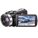 Video Camera Camcorder Full HD 1080P 30FPS 24.0 MP IR Night Vision Vlogging Camera Recorder 3.0 Inch IPS Screen 16X Zoom Camcorders Camera Remote Control with 2 Batteries