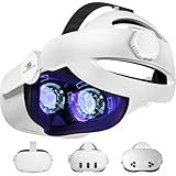 Saqico Head Strap for Meta Oculus Quest 2/3/3s, 3-in-1 Adjustable Halo Headband, Replacement for Elite Strap, Enhanced Comfort Gaming Immersion VR Accessories Compatible with Oculus/Meta Quest 2/3/3s