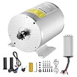 VEVOR 2000W Electric Brushless DC Motor Kit - 48V 4300rpm Motor with Upgraded Speed Controller and Throttle Grip Kit for Go Karts E-Bike Motorcycle Scooter DIY