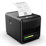 Milestone P80E POS Receipt Printer, 80mm USB Thermal Receipt Printer with Auto Cutter & Audio-Visual Alerts, Restaurant Kitchen Retail Printers with USB Ethernet Cash Drawer Support Windows Mac