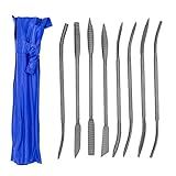 DGOL 8pcs 8 inch Cute Strong Wood Carving File Kit Double End Refiller Rasp Filing Tool Set