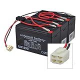 AlveyTech Premium 36 Volt Battery Pack for The Razor EcoSmart Metro Electric Scooter (9 Ah Extended Range Upgrade) - Replacement Set of 3 Rechargeable AGM Batteries with Wiring Harness