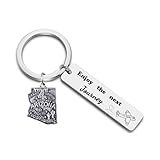 JJTZX Enjoy the Next Journey US State Map Keychain Lovely Retirement Gifts and Graduation Gifts (Arizona)