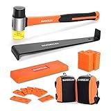 Dandeeler 45 Piece Laminate Flooring Tools Installation Kit with Mallet Tapping Block Pull Bar Spacers and 2pc Knee Pads
