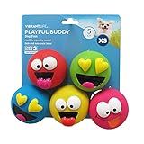 Vibrant Life 5pk Emoticon Latex Dog Toy for Extra Small Breeds