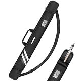 PEKREWS Pool Cue Case, 1x1 Soft Pool Stick Bag with Accessory Pocket