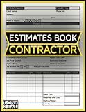 Estimate Book Contractor: Job Order Form Log Book, Keep Record of Your Clients, Track Business Projects, and Dot Diagram Sheets for Taking Measurements