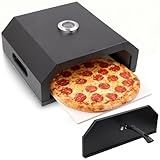 gzcmxh Black pizza oven for grill - pizza grill with stone, Grill top pizza oven suitable for outdoor Charcoal grill top