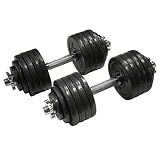 CAP Barbell 52.5-Pound Adjustable Dumbbell Weight (Pair), chrome finish