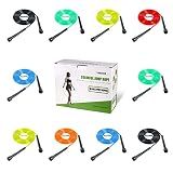 10 Pack PVC Jump Rope for Cardio Fitness - Versatile Adjustable Skipping Rope for Women Men, Speed Jump Rope for Exercise,9 Feet