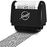 Miseyo Wide Roller Stamp Identity Theft Stamp 1.5 Inch Perfect for Privacy Protection - Black