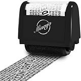 Miseyo Wide Roller Stamp Identity Theft Stamp 1.5 Inch Perfect for Privacy Protection - Black