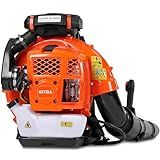 Getell 80cc Gas Backpack Leaf Blower, 900CFM 206MPH 2-Stroke Engine, Heavy-Duty Leaf & Snow Blower for Lawn, Garden & Commercial Use (853 EZ)