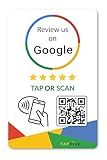 TapFive NFC Business Review Card – Compatible with Google Reviews – Reusable Smart Tap & QR – Works with All Phones – Contactless Customer Feedback Tool – (1 Card Pack)