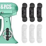 6PCS Cord Organizer for Appliances, Upgraded Kitchen Appliance Cord Wrap, Cord Holder Stick on Pressure Cooker, Coffee Maker, Air Fryer and Blender(3 Black + 3 White)