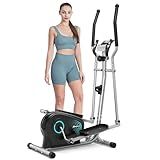 Dripex Elliptical Exercise Machine, Magnetic Elliptical Machine for Home, Hyper-Quiet Elliptical Training Machines w/ 6KG Flywheel, 16 Resistance Levels, Pulse Sensor, LCD Monitor (Blue)
