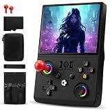 R36MAX Ⅱ Retro Handheld Game Console, 4.5" IPS HD Screen Retro Gaming Console with Detachable Joystick, 20,000+ Classic Games, 30+ Emulators, Pocket Hand Held Video Games (Black)