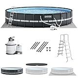 INTEX 26329EH Ultra XTR Deluxe Above Ground Swimming Pool Set: 18ft x 52in – Includes 2100 GPH Cartridge Sand Filter Pump – SuperTough Puncture Resistant – Rust Resistant – Easy to Assemble
