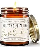 South Carolina Gifts, South Carolina Decor for Home - 'There's No Place Like South Carolina Candle, w/Palmetto Palm & Pineapple I South Carolina Souvenirs State Gifts I 9oz Jar, 50Hr Burn, USA Made
