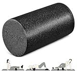 Yes4All High Density Foam Roller for Back, Variety of Sizes & Colors for Yoga, Pilates - Black - 12 Inches