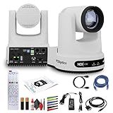PTZOptics Move 4K SDI/HDMI/USB/IP PTZ Camera with 20x Optical Zoom (White) (PT20X-4K-WH-G3) + Lens Cleaning Kit + HDMI Cable + Ethernet Cable + Color Wire Ties