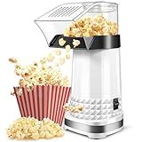 Vminno Quick & Easy Hot Air Popcorn Popper Maker with Measuring Cup + Melts Butter, 4.5 Quarts, Etl Certified, No Oil Electric Popcorn Machine with On/Off Switch for Family Movie Nights, Parties