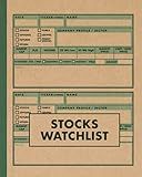 Stocks Watchlist: Stock trading log and investment notebook