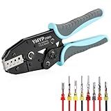YMYP Crimping Tool for Delphi APTIV Weather Pack Terminals or Metri-Pack Connectors - AWG 18-13 (1.0-2.5mm²) with Chrome-Moly Steel Wire Cutting Jaw - One Cycle Crimping - Ratcheting Wire Crimper