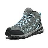 NORTIV 8 Women's Waterproof Hiking Boots Outdoor Trekking Camping Trail Hiking Boot Seeker,Size 8.5,Grey/Blue,Seeker