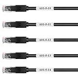 Mr-Label Self-Laminating Wrap Around Cable Labels – Letter Sheet Laser Printer Only – for Wire Marking Identification (50 Sheets (1600 Labels), White)